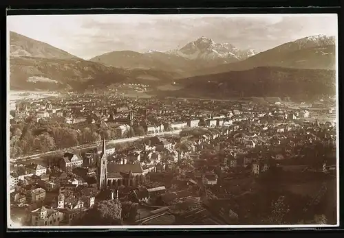 Fotografie E. Dornach, Innsbruck, Ansicht Innsbruck, Panorama der Stadt