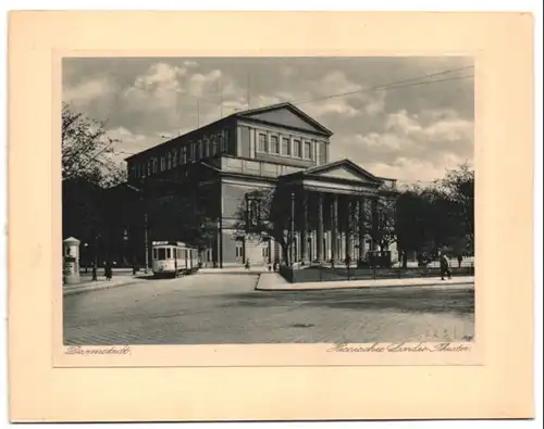 15 Fotografie - Lichtdrucke, Heinrich Lautz, Darmstadt, Ansicht Darmstadt, Strassenbahn, Künsterkolonie, Bahnhof, Schule