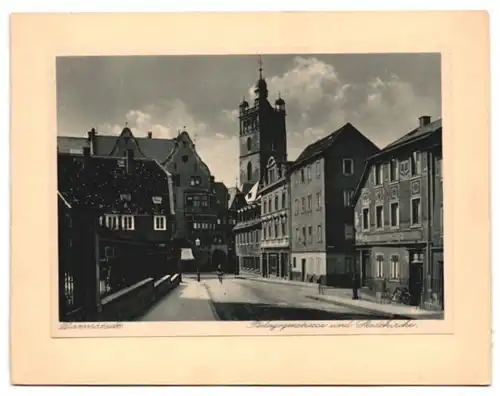 15 Fotografie - Lichtdrucke, Heinrich Lautz, Darmstadt, Ansicht Darmstadt, Strassenbahn, Künsterkolonie, Bahnhof, Schule