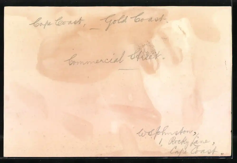 7 Fotografien W. S. Johnston, Ansicht Cape Coast / Ghana, Ashanti Road, Commercial Street, Fort für Sklavenhandel u.a. 10