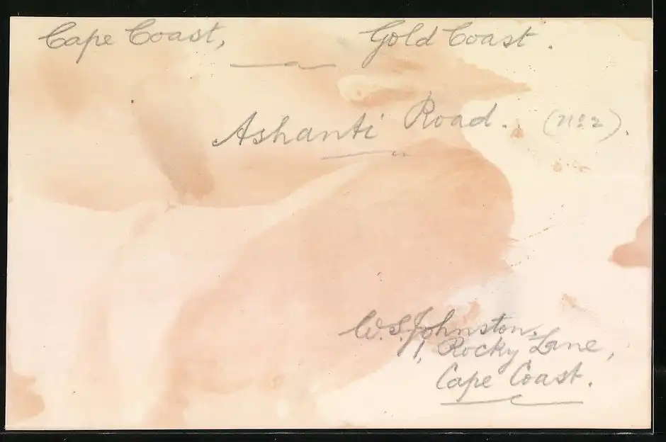 7 Fotografien W. S. Johnston, Ansicht Cape Coast / Ghana, Ashanti Road, Commercial Street, Fort für Sklavenhandel u.a. 12