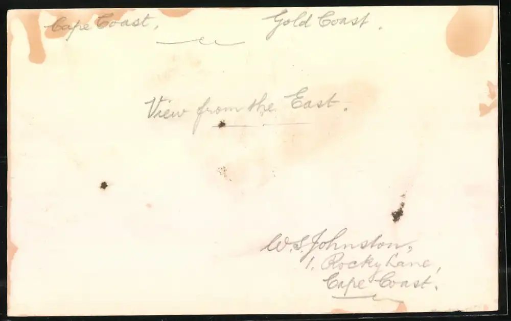 7 Fotografien W. S. Johnston, Ansicht Cape Coast / Ghana, Ashanti Road, Commercial Street, Fort für Sklavenhandel u.a. 13