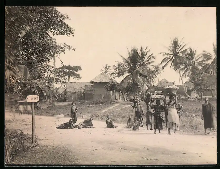 7 Fotografien W. S. Johnston, Ansicht Cape Coast / Ghana, Ashanti Road, Commercial Street, Fort für Sklavenhandel u.a. 3