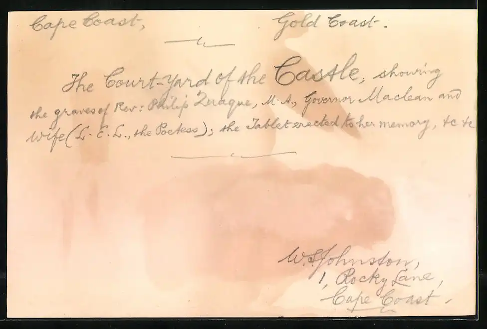 7 Fotografien W. S. Johnston, Ansicht Cape Coast / Ghana, Ashanti Road, Commercial Street, Fort für Sklavenhandel u.a. 9