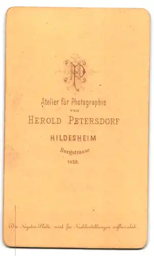 Fotografie Herold Petersdorf, Hildesheim, Dame mit Flechtfrisur im festlichen Rüschenkleid