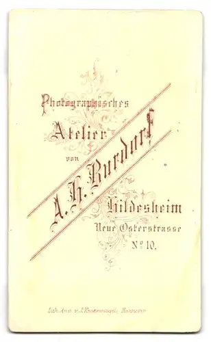 Fotografie A. H. Burdorf, Hildesheim, Neue Osterstrasse 10, Dame mit Flechtfrisur im eleganten Sonntagsstaat
