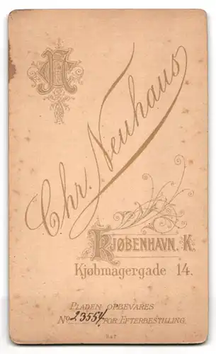 Fotografie Chr. Neuhaus, Kjöbenhavn, Kjöbmagergade 14, Geschwister im Anzug und Kleid