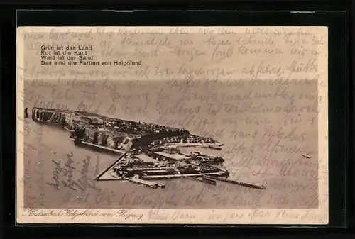 AK Helgoland, Gesamtansicht, Fliegeraufnahme