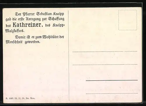 Künstler-AK Stephansried, Pfarrer Sebastian Kneipps Geburtshaus 1821
