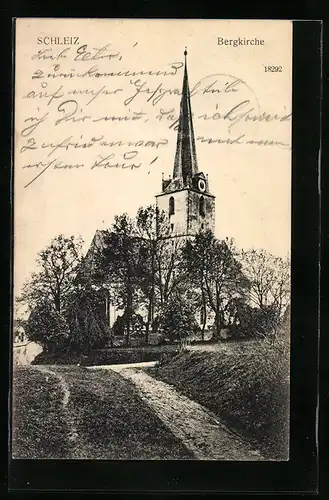AK Schleiz, Blick auf die Bergkirche