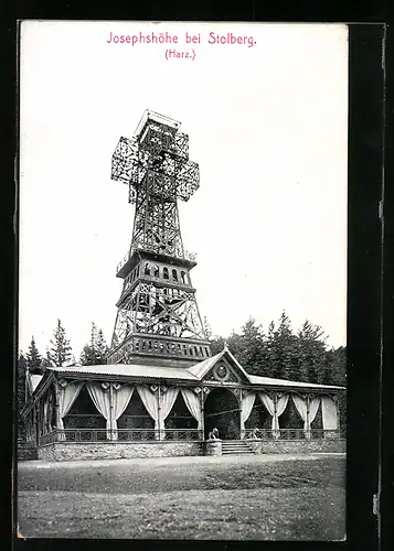 AK Stolberg /Harz, Josephshöhe mit Aussichtsturm