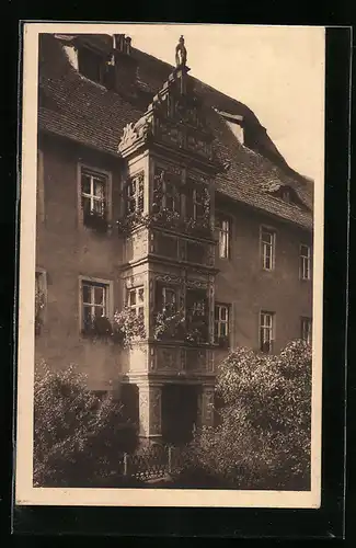 AK Rothenburg o. T., Blick auf Pfarrhauserker