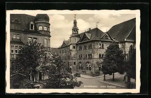 AK Nordhausen, Ortspartie mit altem Rathaus
