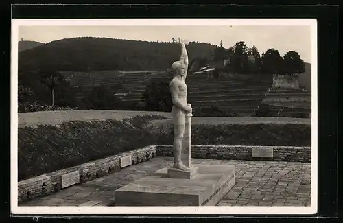 AK Neustadt, Ehrenmal u. Haardter Schlösschen