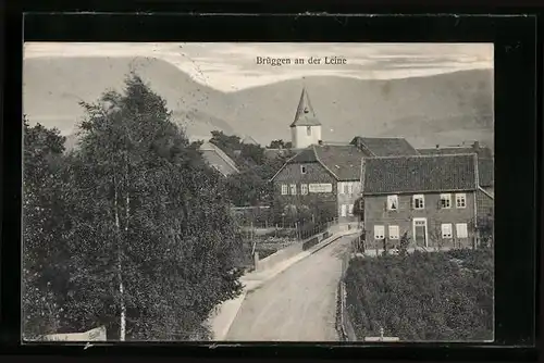 AK Brüggen an der Leine, Ortsansicht mit Kirche