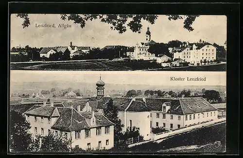 AK Lenzfried im Allgäu, Kloster, Panorama