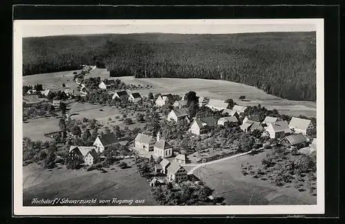 AK Hochdorf /Schwarzwald, Fliegeraufnahme des Ortes