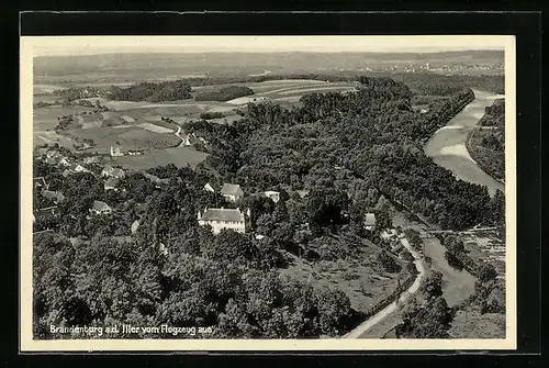 AK Brandenburg a. d. Iller, Ortsansicht vom Flugzeug aus