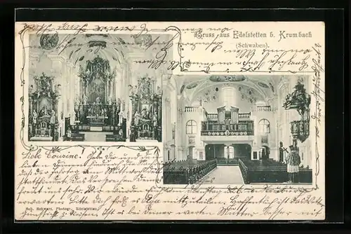 AK Edelstetten b. Krumbach, Kirche, Inneres