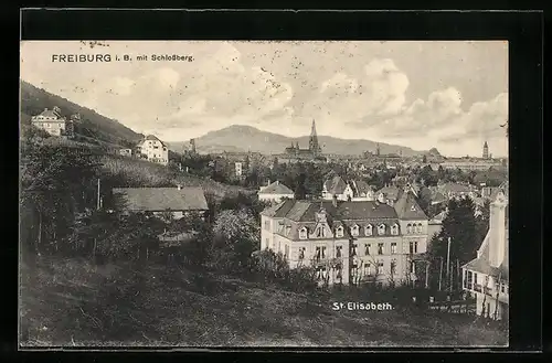 AK Freiburg i. B., Schlossberg, St. Elisabeth