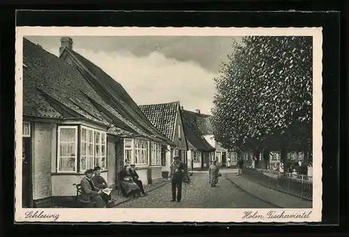 AK Schleswig, Holm-Strasse im Fischerviertel