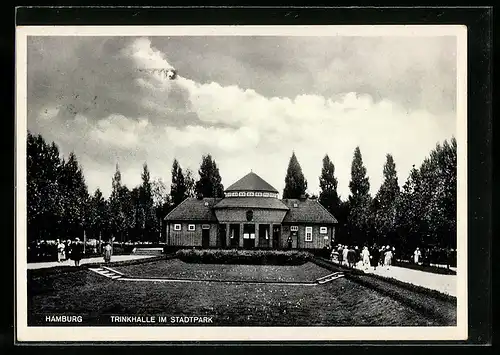 AK Hamburg-Winterhude, Trinkhalle im Stadtpark