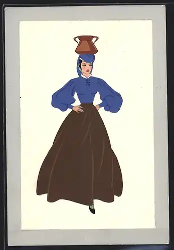 Künstler-AK Costumi Italiani, Abruzzo, Ars Nova