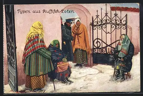 AK Russisch-Polen, Polinnen in Volkstracht