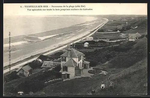AK Vierville-sur-Mer, Panorama de la plage