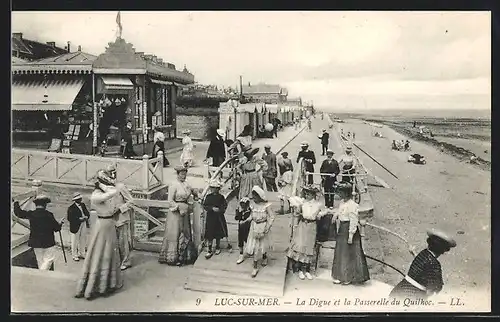 AK Luc-sur-Mer, La Digue et la Passerelle du Quilhoc, AK-Verkauf