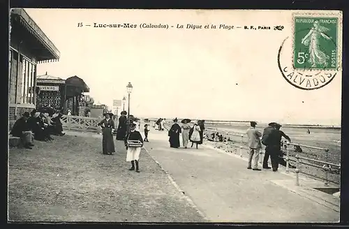 AK Luc-sur-Mer, La Digue et la Plage