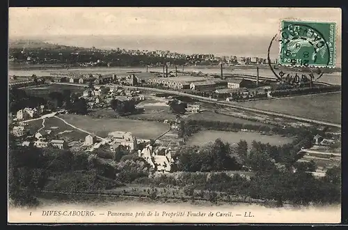AK Dives-Cabourg, Panorama près de la Propriètè Foucher de Careil