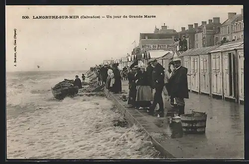 AK Langrune-sur-Mer, un jour de Grande Maree