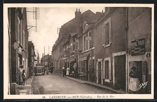 AK Langrune-sur-Mer, Rue de la Mer