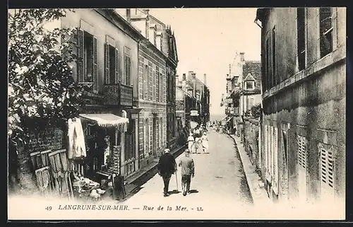 AK Langrune-sur-Mer, Rue de la Mer