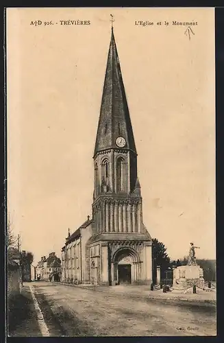 AK Trévières, L`Eglise et le Monument