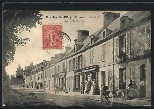 AK Bretteville-l`Orgueilleuse, Route de Bayeux