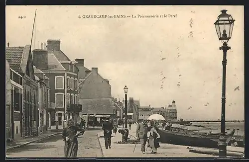 AK Grandcamp-les-Bains, La Poissonnerie et le Perré