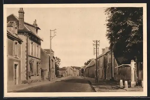 AK Bretteville-l`Orgueilleuse, route nationale, la poste et la gendarmerie