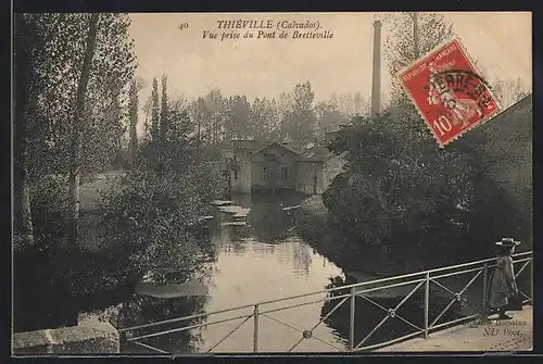 AK Thiéville, Vue prise du Pont de Bretteville