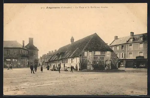 AK Argences, La Place et la Halle aux Grains