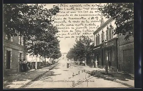 AK Saint-Pierre-sur-Dives, Avenue de la Gare