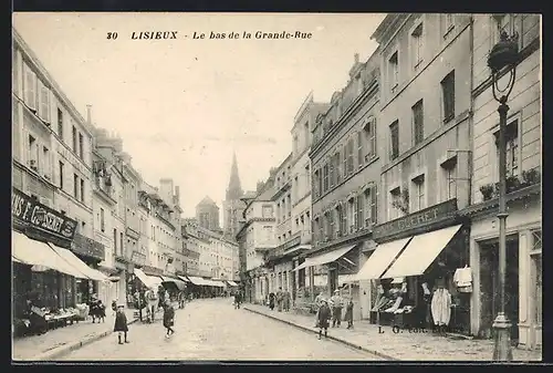 AK Lisieux, Le bas de la Grande-Rue