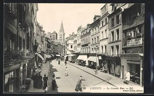 AK Lisieux, La Grande Rue, Boucherie