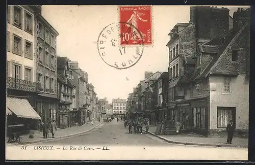 AK Lisieux, La Rue de Caen