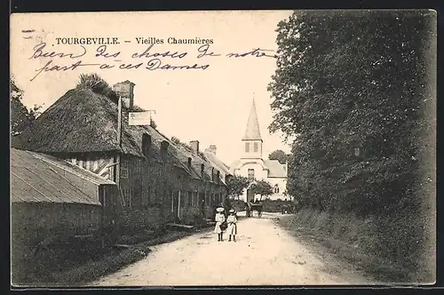 AK Tourgeville, Vieilles Chaumières