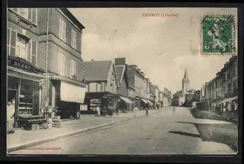 AK Livarot, Rue et Eglise