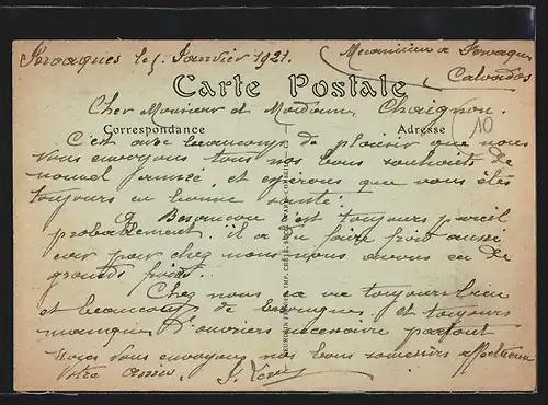 AK Fervacques, Rue de la Poste