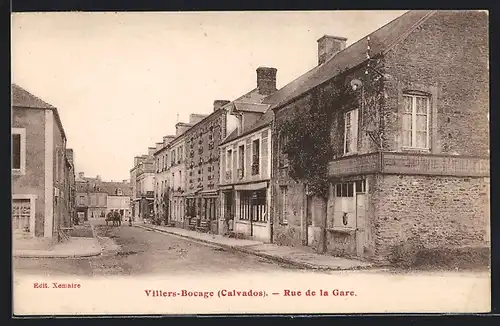 AK Villers-Bocage, Rue de la Gare