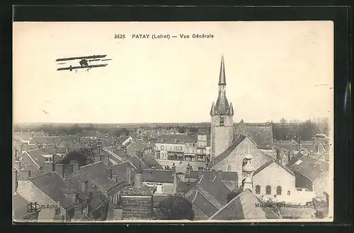 AK Patay, Vue générale, Ortsansicht mit Flugzeug